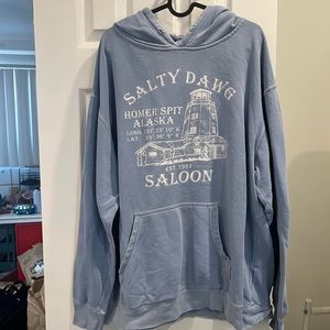 sky blue salty dog saloon hoodie